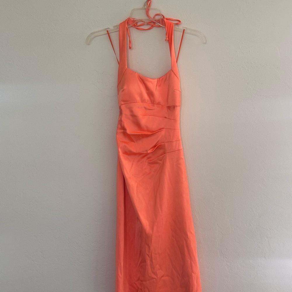 Cache Vibrant Orange Backless Dress